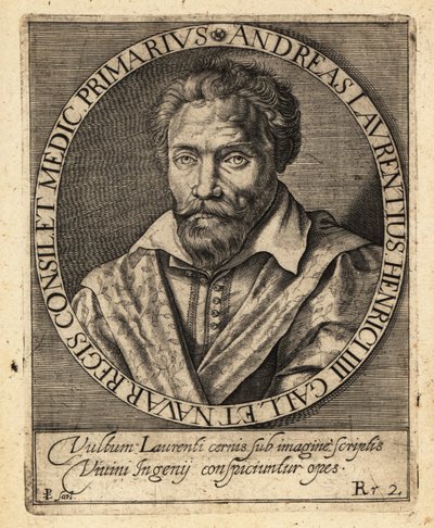 Andre du Laurens, fransk læge, gift av Theodore de Bry