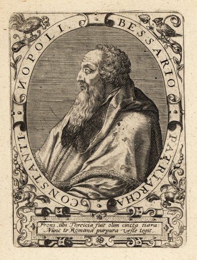 Basilios Bessarion, patriark av Konstantinopel. av Theodore de Bry