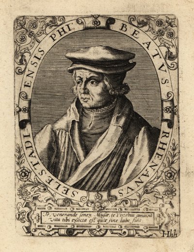 Beatus Bild, tysk humanist. av Theodore de Bry