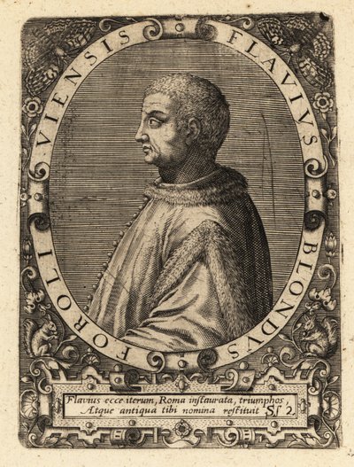 Flavio Biondo, italiensk historiker av Theodore de Bry