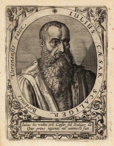 Giulio Cesare della Scala, italiensk forskare. av Theodore de Bry