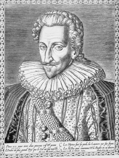 Henri IV av Frankrike som kung av Navarra, 1589 av Theodore de Bry