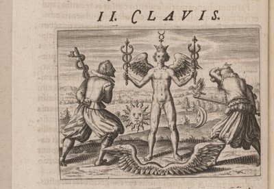 Illustration för Tripus Avrevs, det vill säga tre avhandlingar av utvalda kemister.., 1618 av Theodore de Bry