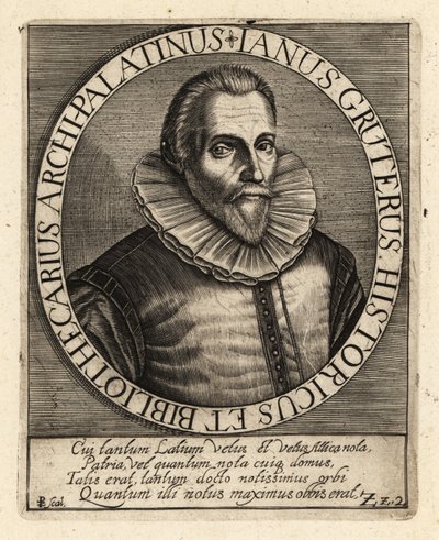 Jan Gruter, flamländskfödd filolog av Theodore de Bry