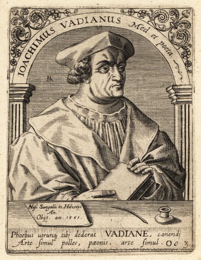 Joachim von Watt, schweizisk humanist av Theodore de Bry