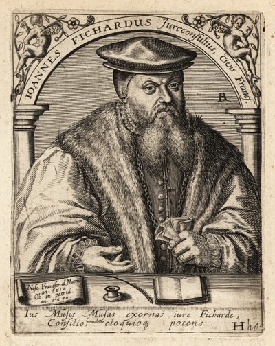 Johann von Fichard, tysk jurist av Theodore de Bry