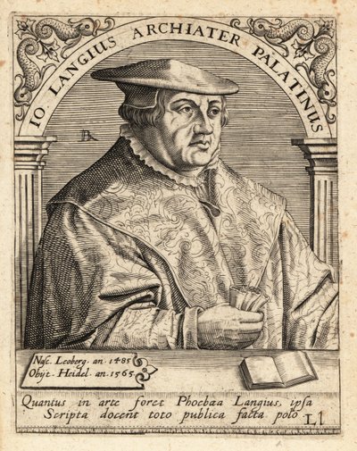 Johannes Lange, tysk läkare och kirurg av Theodore de Bry