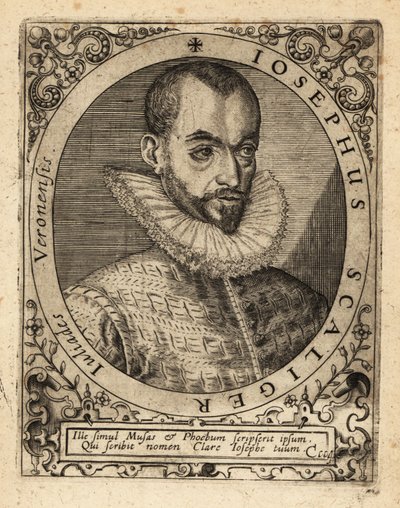 Joseph Justus Scaliger, fransk religiös ledare. av Theodore de Bry
