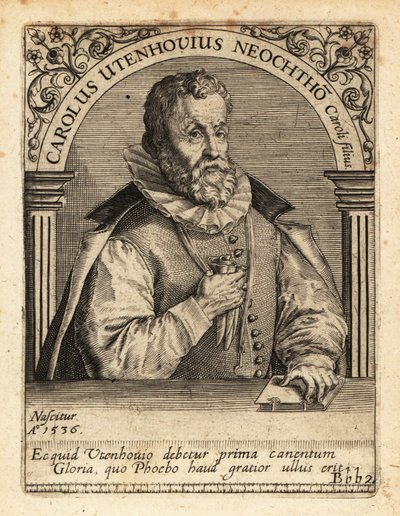 Karl von Utenhove, flamländsk forskare och poet. av Theodore de Bry
