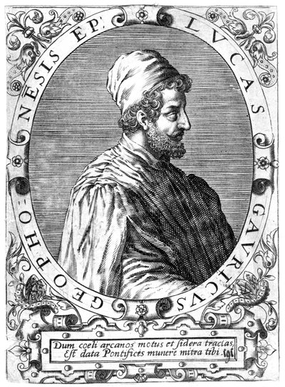 Lucas Gaurico, italiensk astronom, astrolog och matematiker, 1500-talet. av Theodore de Bry