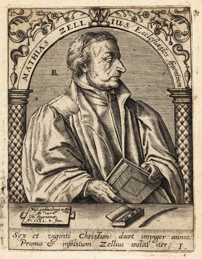 Matthäus Zell av Theodore de Bry