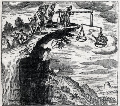 Metod för att utpressa ett erkännande från en brottsling i Sydamerika vid den tidpunkt då spanjorerna anlände; från Theodore de Bry (1528-1598)s ""resor"" av Theodore de Bry