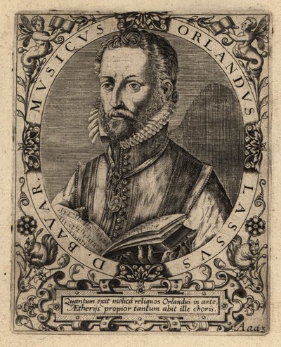 Orlande de Lassus, polyfonisk kompositör. av Theodore de Bry