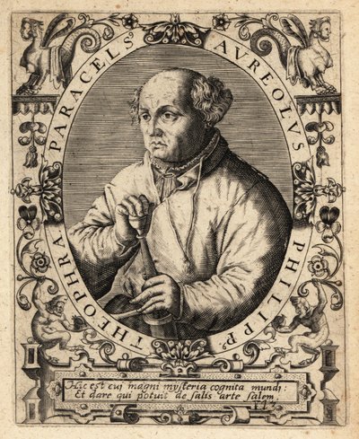 Paracelsus, schweizisk läkare, alkemist och astrolog av Theodore de Bry