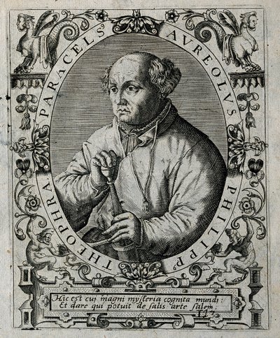 Philippus Theophrastus Aureolus Bombastus von Hohenheim Paracelsus, 1645. av Theodore de Bry