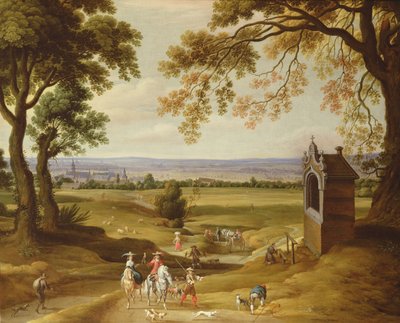 Landskap med Bryssel i fjärran av Theodore van Heil
