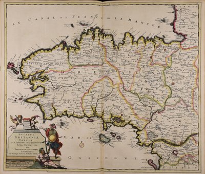 Ducatus Britanniae tabula cum omnibus suis provinciis nova descriptio av Theodorus Danckerts