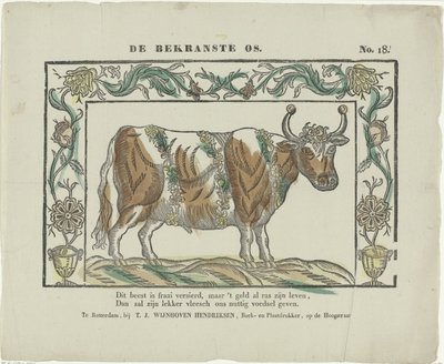 De bekraste os (titel på objekt) av Theodorus Johannes Wijnhoven Hendriksen