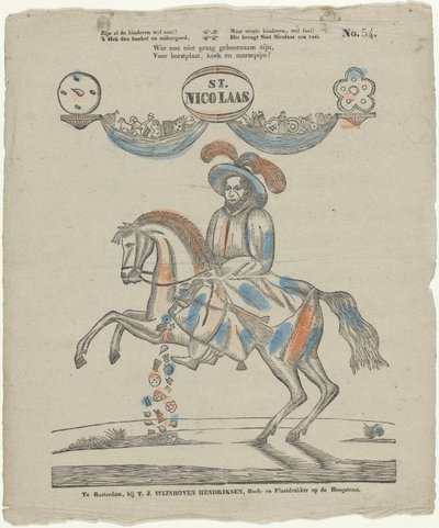 St. / Nicolaas (titel på objekt) av Theodorus Johannes Wijnhoven Hendriksen