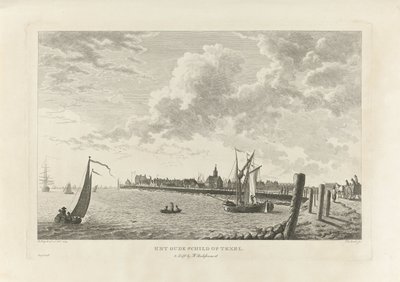 Utsikt över Oudeschild på Texel Den gamla skölden på Texel (titel på objekt) av Theodorus de Roode