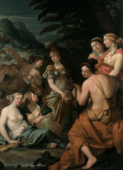 Minerva och muserna på Mount Helicon, 1675 av Theodorus van der Schuer