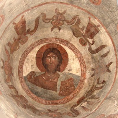 Salvator Mundi, världens frälsare, 1378 av Theophanes the Greek