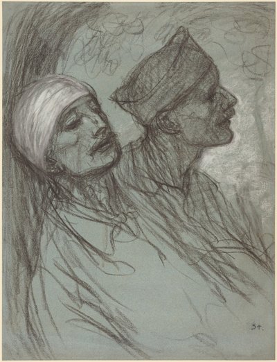 En sårad soldat och hans kamrat av Théophile Alexandre Steinlen
