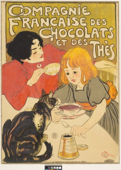 Franska choklad- och tebolaget av Théophile Alexandre Steinlen