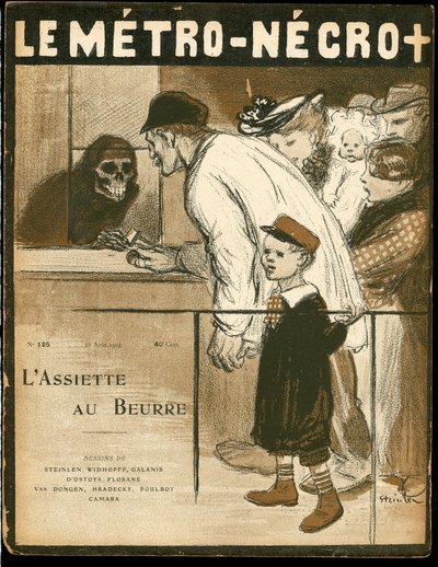 Omslag till "" The Butter Plate"", nummer 125, Satirique en Colors av Théophile Alexandre Steinlen