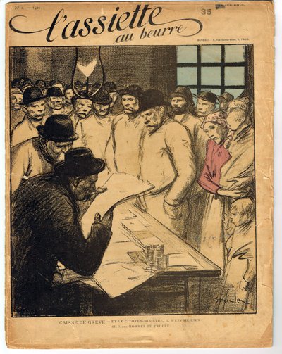 Omslag till "" The Butter Plate"", nummer 1, Satirical in Colors av Théophile Alexandre Steinlen
