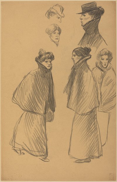 Figurstudier [recto] av Théophile Alexandre Steinlen