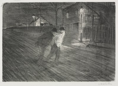 Rue Caulaincourt av Théophile Alexandre Steinlen