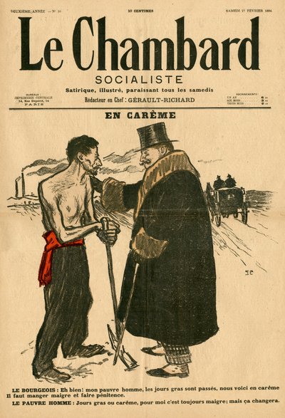 Le Chambard Socialiste, nummer 10, satirisk i färg av Théophile Alexandre Steinlen