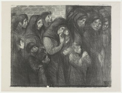 [Änkorna från Courrières] av Théophile Alexandre Steinlen