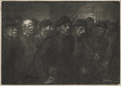 Arbetare lämnar fabriken av Théophile Alexandre Steinlen