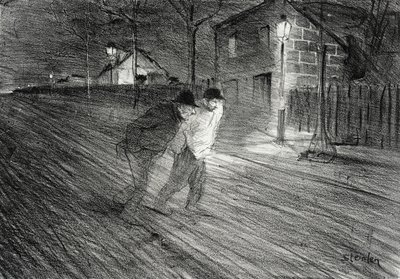 Rue Caulaincourt av Théophile Alexandre Steinlen