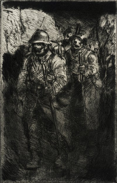 Gående soldater av Théophile Alexandre Steinlen