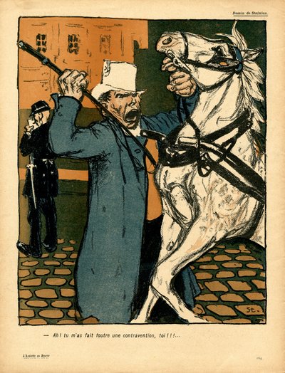 Smörtallriken, satirisk i färger av Théophile Alexandre Steinlen