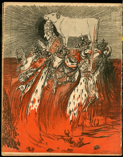 Smörtallriken, nummer 47, Satirisk i färger av Théophile Alexandre Steinlen
