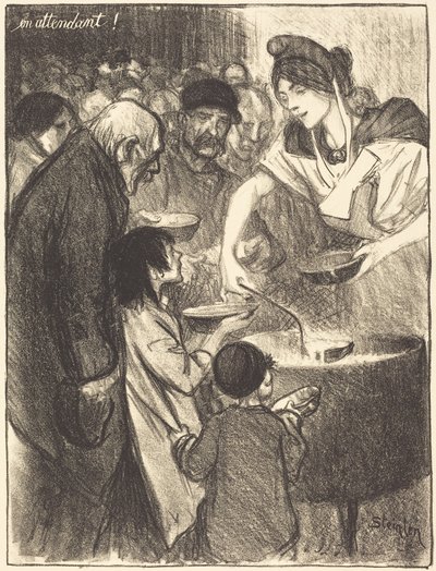 Väntan av Théophile Alexandre Steinlen