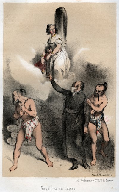 Sebastien Kimura går till sin påle, 1845 av Theophile Evariste Fragonard