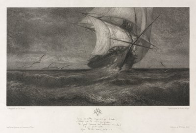 Fantomskeppet, eller på vågorna, 1872. av Theophile Narcisse Chauvel