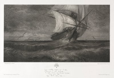 Fantomskeppet, eller på vågorna, 1872. av Theophile Narcisse Chauvel