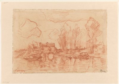 Landskap nära Nijmegen av Theophile de Bock