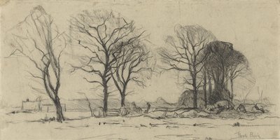 Landskap med träd av Theophile de Bock
