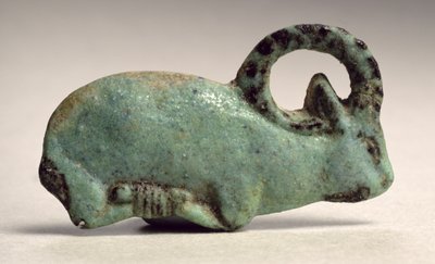 Trussed ibex foundation deposit (fajans) av Third Intermediate Period Egyptian