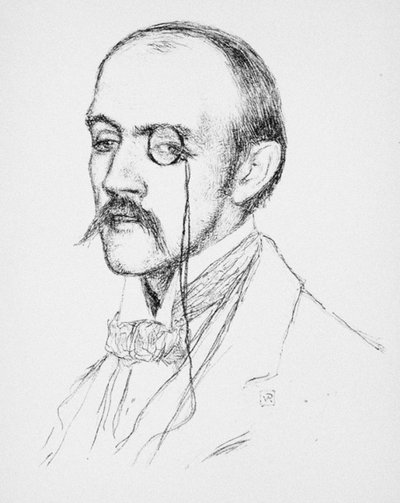 Porträtt av Henri de Regnier, ca. 1898 av Théo van Rysselberghe