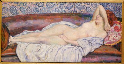 Liggande naken av Théo van Rysselberghe