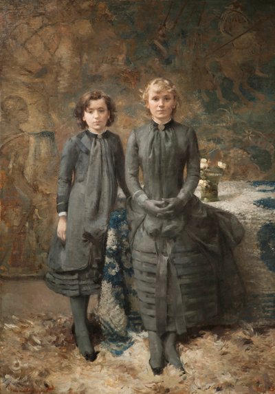 Målaren Schlobachs systrar, 1884. av Théo van Rysselberghe