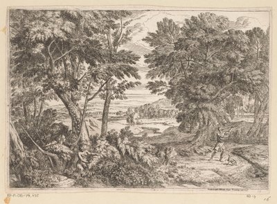Arkadiskt landskap med Kephalos och Prokris Suite de Paysages (serietitel) av Théodore